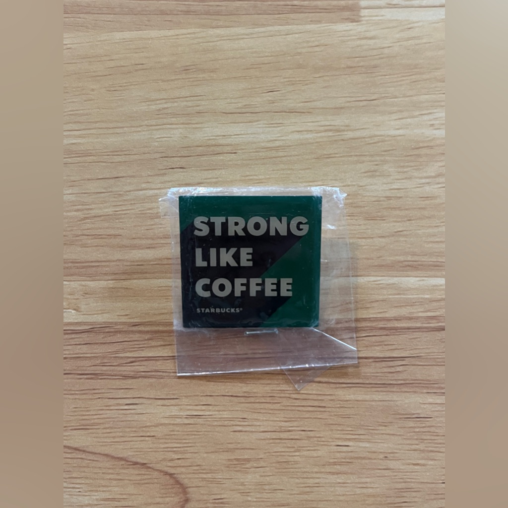 Rare New Starbucks Strong Like Coffee Lapel Apron Pin